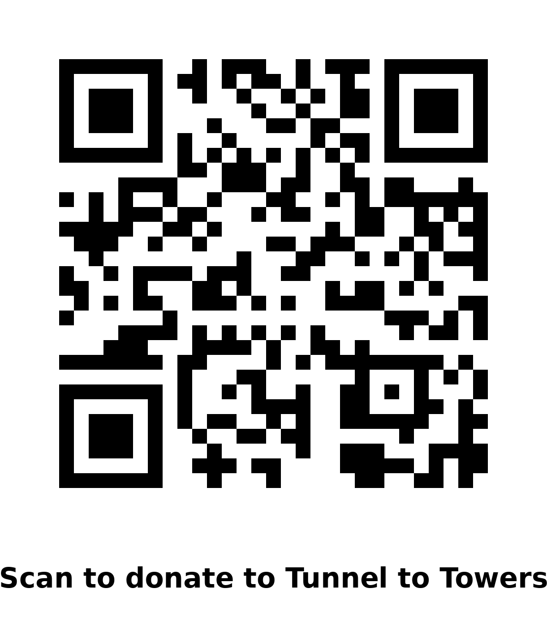 Scan to donate to Tunnel to Towers