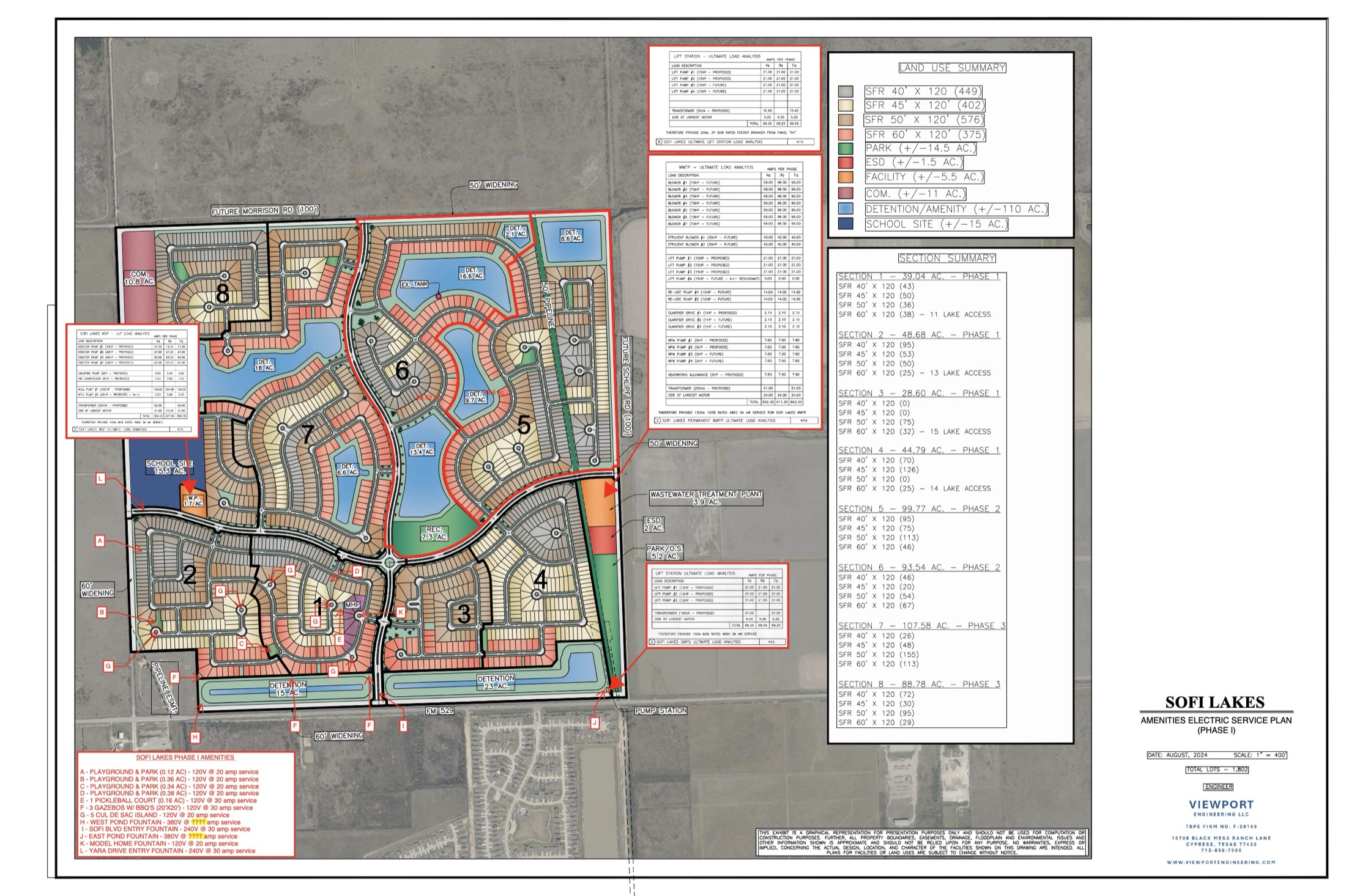 Sofi Lakes Phase I site plan